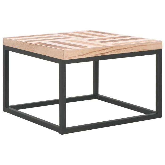 vidaxl table basse 50 x 50 x 33 5 cm bois massif cdiscount maison