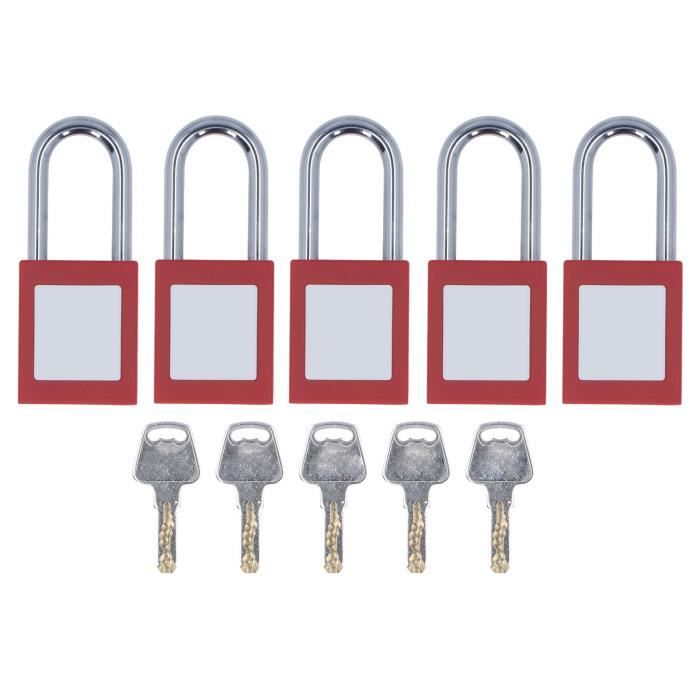 Lot De 6 Cadenas American Lock A1107 – Rouge, 6 Goupilles, Clés Identiques, Haute Sécurité