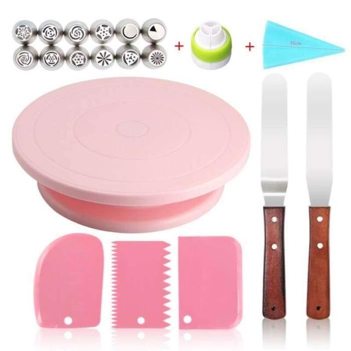 Kit De Décoration De Gâteaux 71 Pièces - Support Rotatif Avec Coussinet