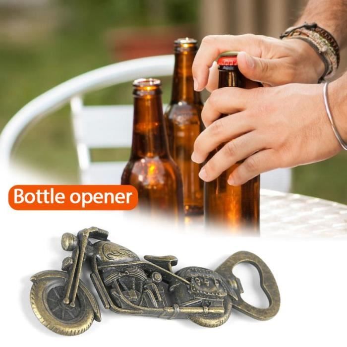 TIRE-BOUCHON,1 Pcs--Ouvre bouteille en métal et laiton pour hommes, 1  pièce, en forme de moto, bière pour cadeaux de noël, ouvre bou