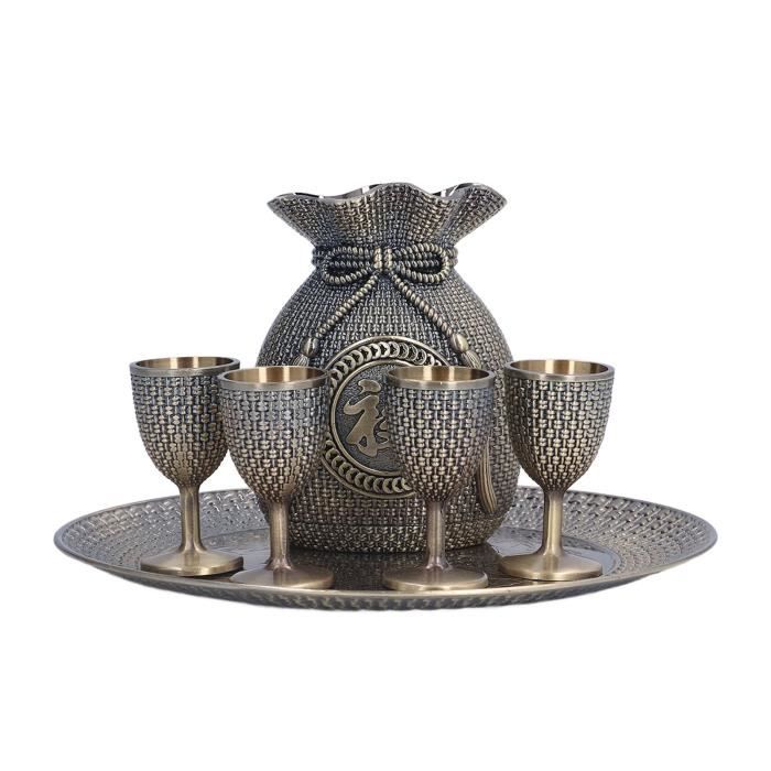 Service à Thé Turc 12 Pièces En Or Brodé à La Main Avec Motif En