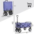 Riossad Chariot de jardin Chariot de transport Charrette à bras Remorque de transport Bleu CHARIOT DE MARCHE-1