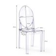 1 x Chaise Victoria Chaise Transparente Polycarbonate Tabouret de Cuisine Design Chaise de Salle à Manger-1
