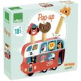 Pop-up Autobus - VILAC - Jouet d'éveil en bois pour enfant de 3 ans et plus - Trois personnages sauteurs-1