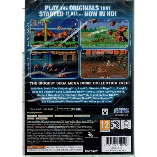Sega Mega Drive Ultimate Collection Xbox 360 pas cher