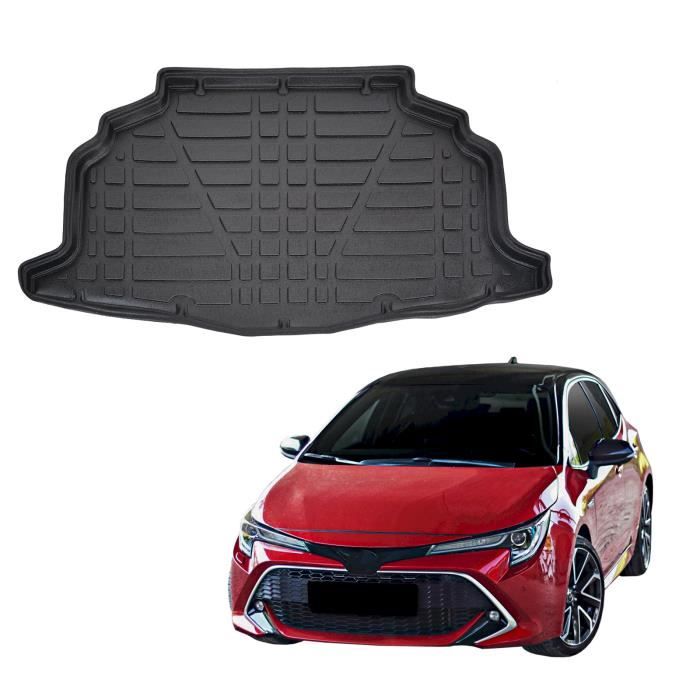 Tapis Coffre Sur Mesure Tapis De Coffre 3D TPE Pour Toyota Corolla 2019-2022 - Protection Antidérapante Et Imperméable - Noir Revêtement Coffre Haut Bords