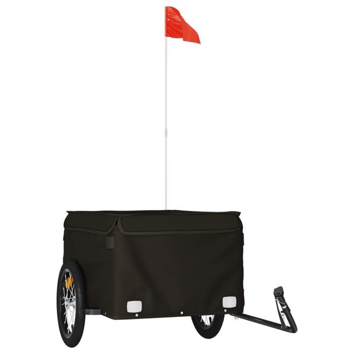 Remorque Vélo VidaXL 135x70x37 Cm : Costaude, Pratique Et Charge Jusqu'à 45 Kg !