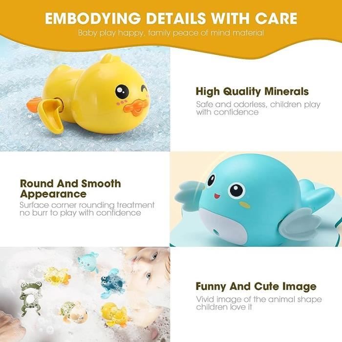 ZWOOS 13 Pièces Jouets De Bain Animaux Marins – Ventouses Et Lumineux – Silicone Sûr – Bébé 12 Mois – Cadeau