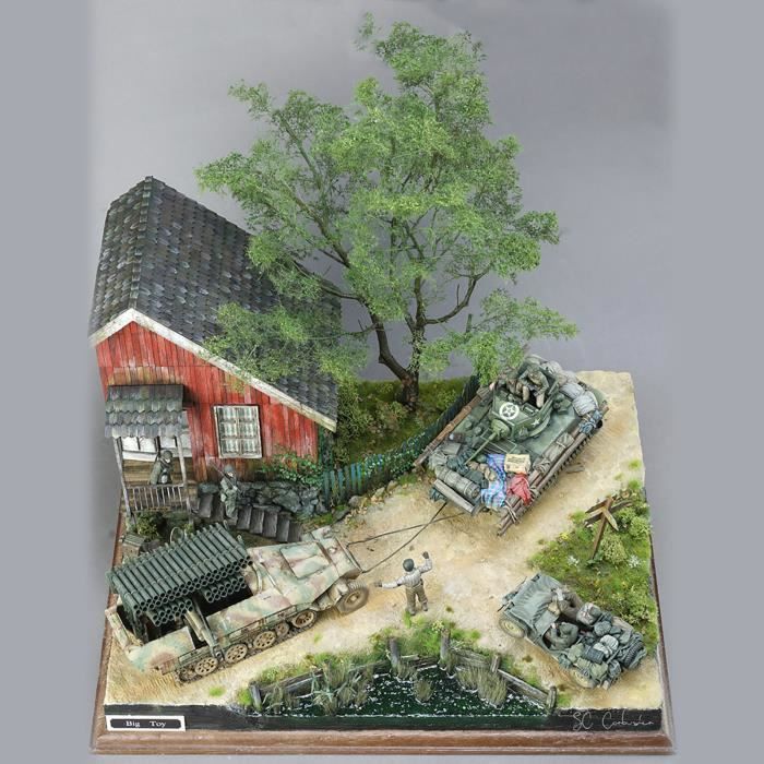 KILOKITS Lot De 2 Maquettes 1/72 WWII – Tour De Guet Militaire Non Peinte, Pour Dioramas Réalistes