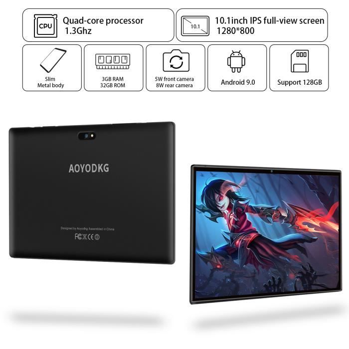 4G LTE Tablette Tactile-10,1" HD Full écran1