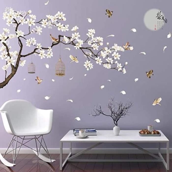 Stickers Muraux - Décoration Murale - Arbre et Fleur - 187x128 cm ...