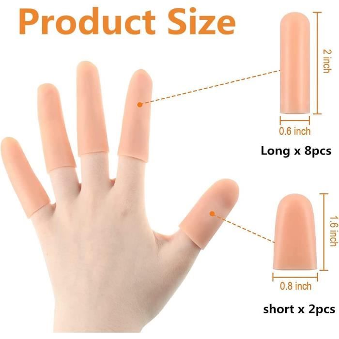 Acheter Protège-doigts en Silicone pour main gauche, 4 pièces