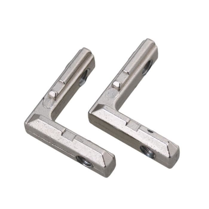 10Pcs Support De Joint D'Angle En Aluminium à Angle Droit Gris 20Mm  Garnitures De Meubles