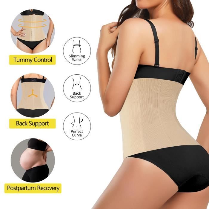 Gaine Ventre Plat Femme Invisible Ceinture Post Accouchement Gaine Post  Partum Ceinture Abdominale Gainante Femme