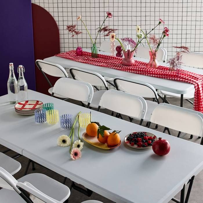 Numéros De Table En Plastique Blanc - Lot 10 (11-20) Style Tente 4x4x5cm - Pour Restaurants, Mariages, Événements