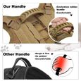 Anti Traction - Harnais Tactique Militaire Chien Camouflage Extérieur Gilet en Nylon pour Chien Taille M Marron-2