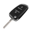 Coque clé,KEYYOU coque pour clé de voiture pliable, pour Peugeot 207, 307, 407, 408, 308, et - Type 2 BT HU83 CE0536 - For Citroen-2