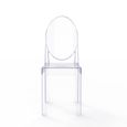 1 x Chaise Victoria Chaise Transparente Polycarbonate Tabouret de Cuisine Design Chaise de Salle à Manger-2