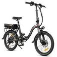 Vélo électrique SAMEBIKE JG20 20pouce - Modèles améliorés - Batterie 10.4Ah 48V - Moteur 350W - Pliant-2