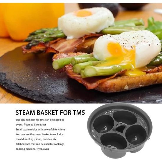 Cuiseur à Œufs Vapeur 4 Œufs GTNCE - Pour Thermomix TM31, TM5, TM6