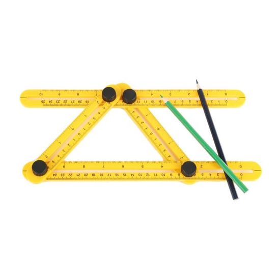 modèle de Règle à angles Mesure toutes les angles et formulaires pour Établis Constructeurs URXTRAL Angle-izer Template Tool Règle Multi-angle Artisans Instrument de mesure multifonction en ABS 
