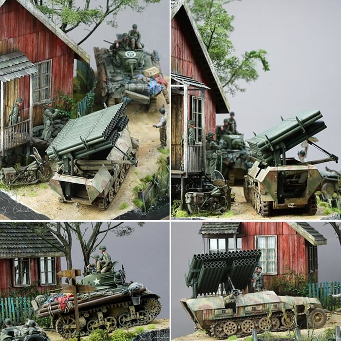24 pièces/ensemble soldats militaires de la seconde guerre mondiale fusil  armes figurines pièces blocs assemblage bricolage modèle Kits de