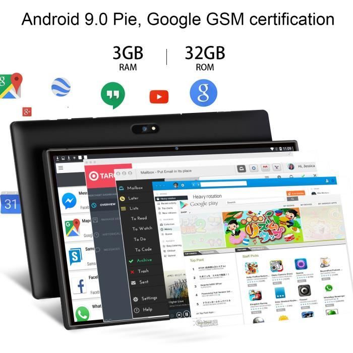 4G LTE Tablette Tactile-10,1" HD Full écran2