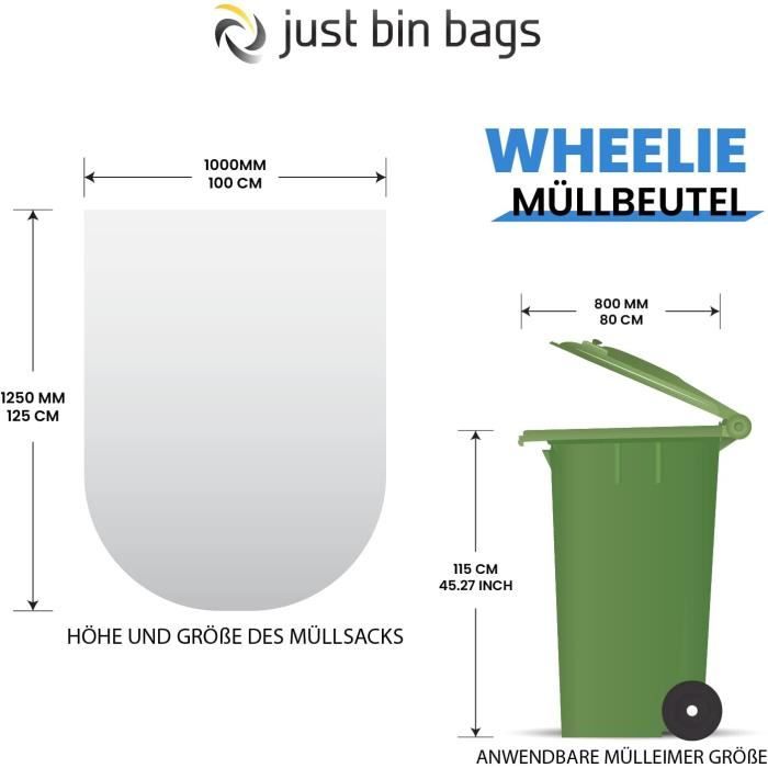 Sacs poubelle 30 l, gris, 50x60cm, Standard (Par 40)