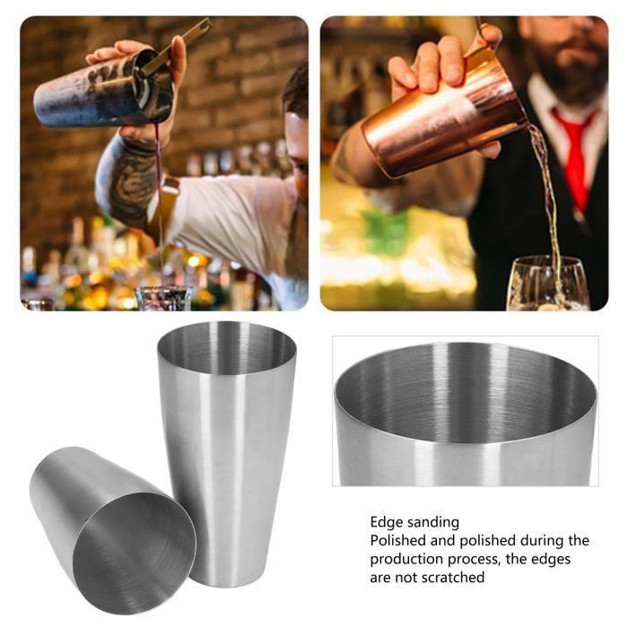 PRUMYA Shaker à Cocktail Professionnel , 5Pcs Kit Cocktail Shaker Mélangeur  , Outil de Barman En Acier Inoxydable - 750ML - La cave Cdiscount