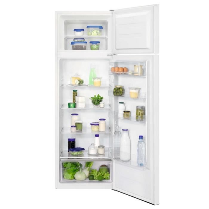 Refrigerateur congelateur en bas Faure Réfrigérateur combiné 55cm 244l  statique blanc FTAN28FW1