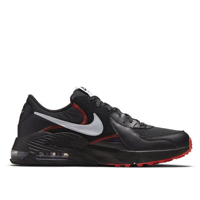 Basket Nike AIR MAX EXCEE Noir Rouge Blanc Homme Lacets Noir