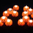12pcs Halloween Lampe de Citrouille Fournitures de fête LED Lanterne à Bougie de la Citrouille pour Accessoires de décoration [223]-3