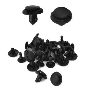 30 Rivets Plastique Voiture 6mm - Agrafes Fixation Pare-Chocs Aile Extension Vis Sourcing Map