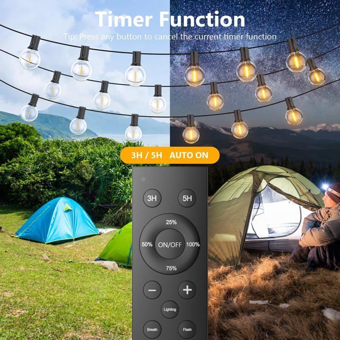 Guirlande Lumineuse Extérieure 30M 50 LED RGB – Contrôle App + Télécommande, Minuterie, Mode Musical, 16 Millions Couleurs, Pour Jardin, Terrasse, Fête