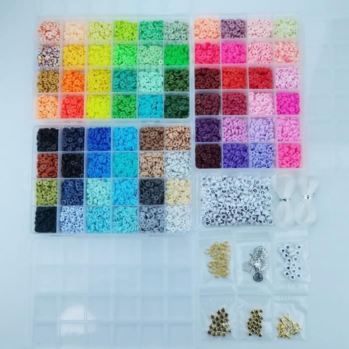 Kit de perles d'argile polymère 1350 pièces pour la fabrication de bijoux à  bricoler soi-même en gros pour création de bijoux 