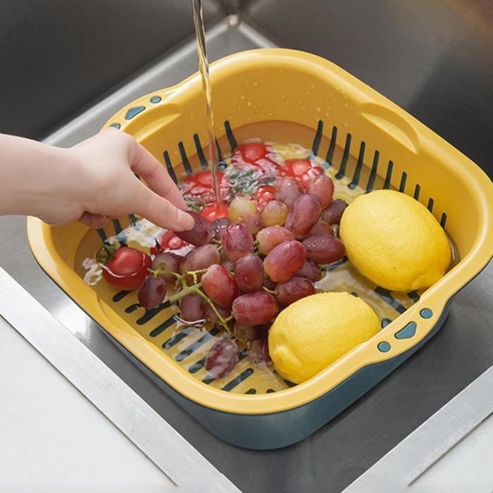 Bol de lavage végétarien | Panier de vidange de fruits et légumes  multifonctionnel - Bol de passoire de cuisine, bols de vidange pour le  nettoyage du