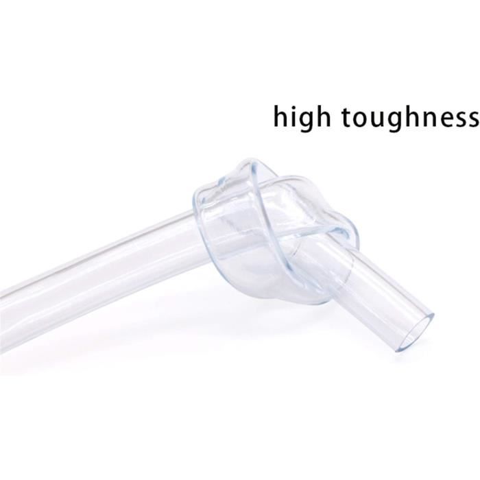 Tuyau Rigide Transparent Polycarbonate 17x20mm - Longueur 9.6 Pouces (245mm), Pour Aquarium, Labo, DIY