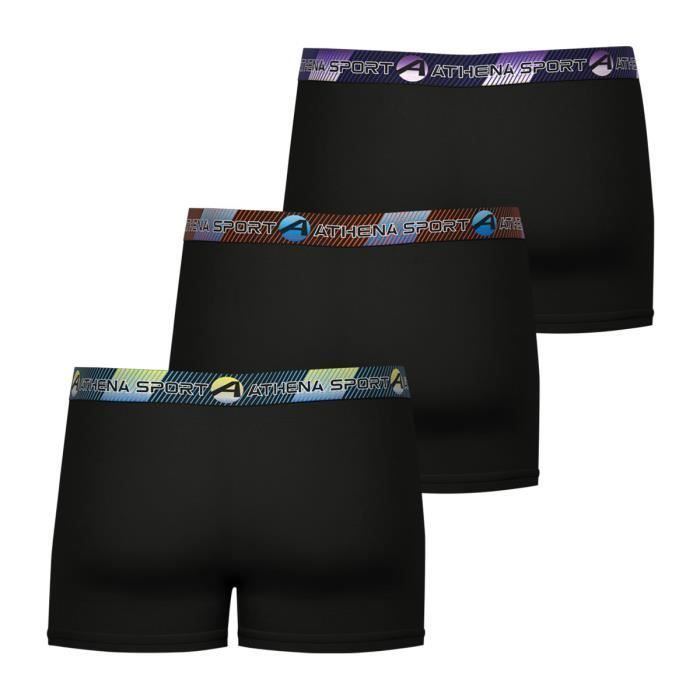 Boxers Homme Athena Microfibre - Lot De 3, Training LN54 - Respirants Et Séchage Rapide