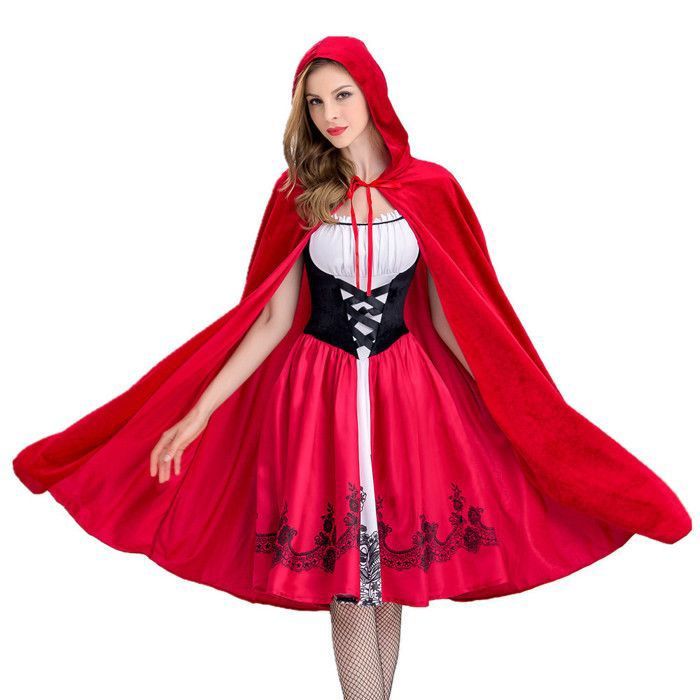 Cape enfant velours rouge - Costume enfant - Halloween