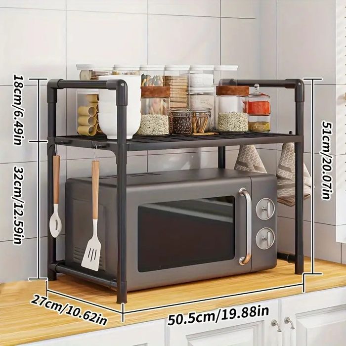 Aheaplus Étagère De Cuisine Avec Prise De Courant Et Lumière LED