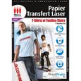 Papier Transfert Laser T-Shirts et Textiles Clairs - 5 feuilles A4-0