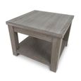 Bout De Canape Carre Bois Massif Gris Gabriel L 60 X L 60 X H