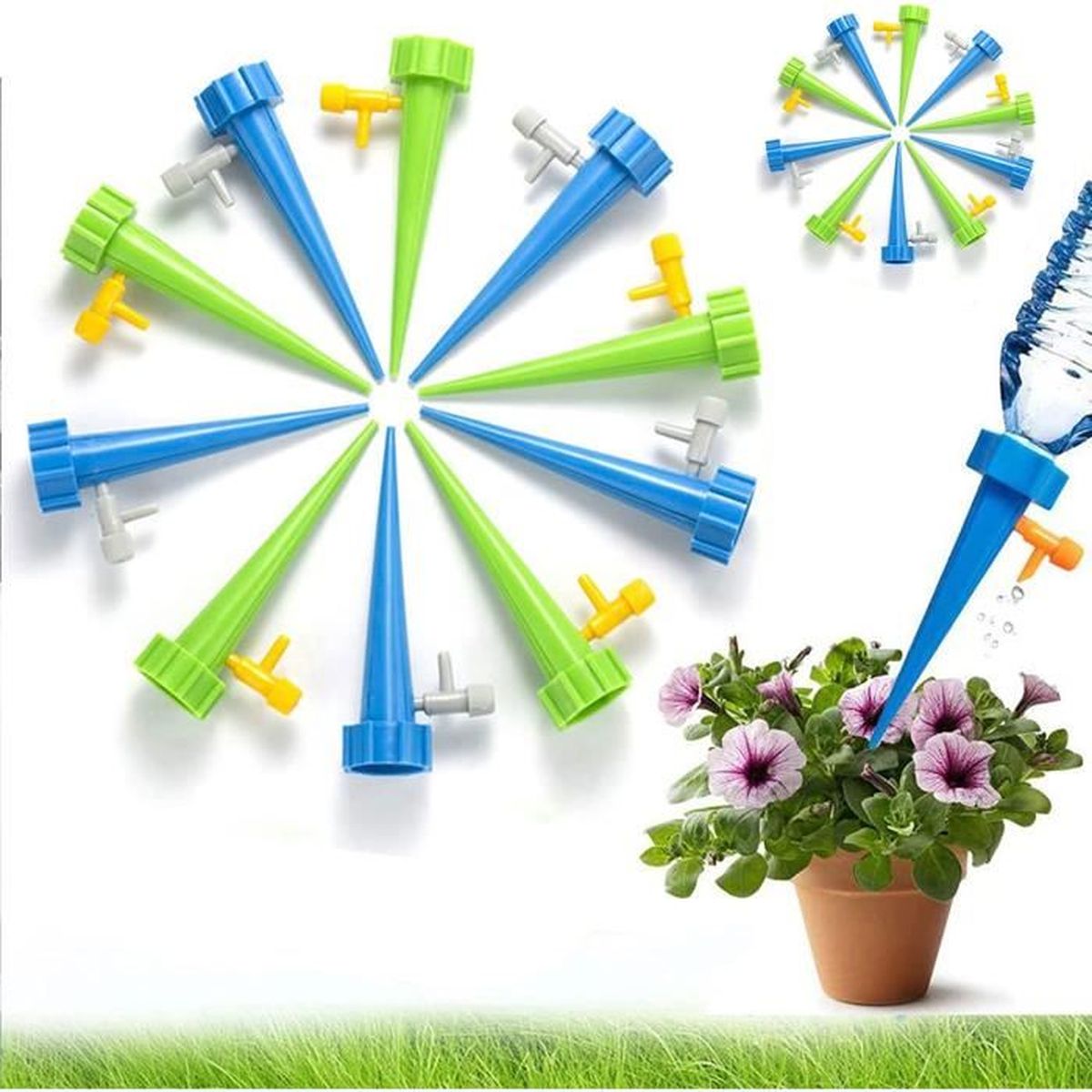 Ensemble D'Arrosage Automatique 20 Pièces YILPA - Système Goutte à Goutte Réglable Intérieur Extérieur