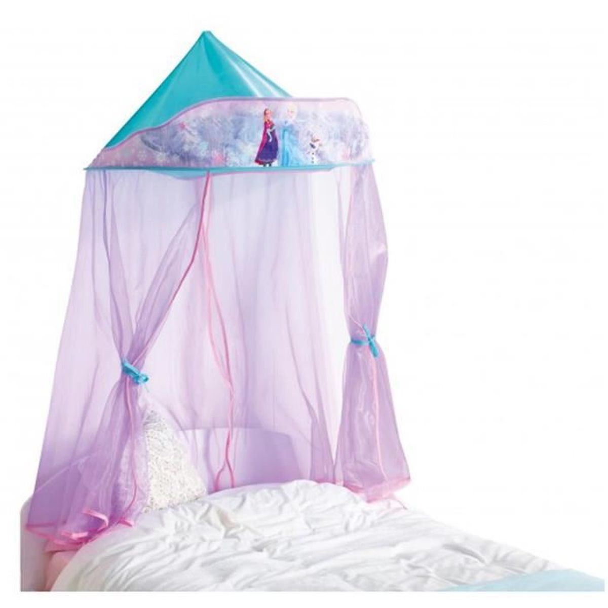 Ciel de lit pour enfant coloris violet motif Reine des Neiges Ciel de lit pour enfant coloris violet motif Reine des Neiges