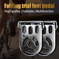 Repose-pieds pliable en acier pour vélo - pédales VTT - mini pédales arrière de vélo (1 paire)