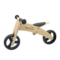 Vélo Sans Pédales Montessori Robincool Fast Wheels 63x32x36 cm Transformable en Tricycle en Bois Éco Couleur Naturel et Noir