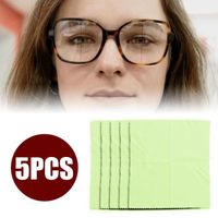 Torchons,Lingettes de nettoyage en microfibre pour lunettes, 5 pièces-lot, haute qualité, pour verres, écrans de - green-5pcs