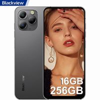 Téléphone Portable 4G Blackview A96 6,5" 2.4K 120Hz 16Go+256Go Helio G99 Android 13 48MP Dual SIM,Face ID,NFC,Certifié TÜV - Noir