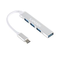 LAMZIEN Hub USB-C Type-C vers 4 Ports USB 3.0 Data Hub en Aluminum pour Transfert de Données 5Gb/s pour MacBook Pro/Air,iPad