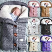 Nid d'ange tricot pour bébé GLX - Couverture pour lit, landau et poussette - Gris
